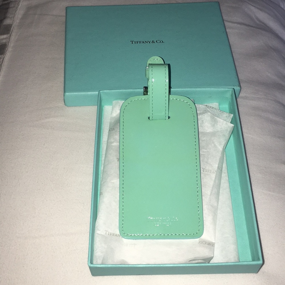 New - Tiffany & Co Patent Leather Luggage Tag Brand New- Never Used